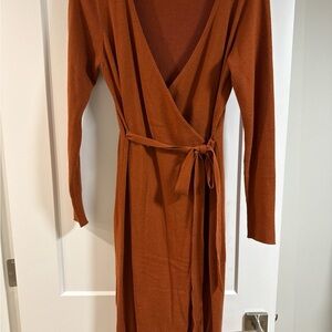 Abercrombie Rust Wrap Dress